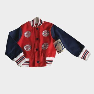 Vtg 60s 70s Boys Toddler Little Slugger Baseball Fall Jacket Made in USA Sz 3T
